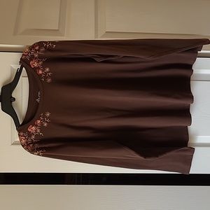 Denim & Co. Perfect Jersey Round Neck Long Sleeve Top (M)